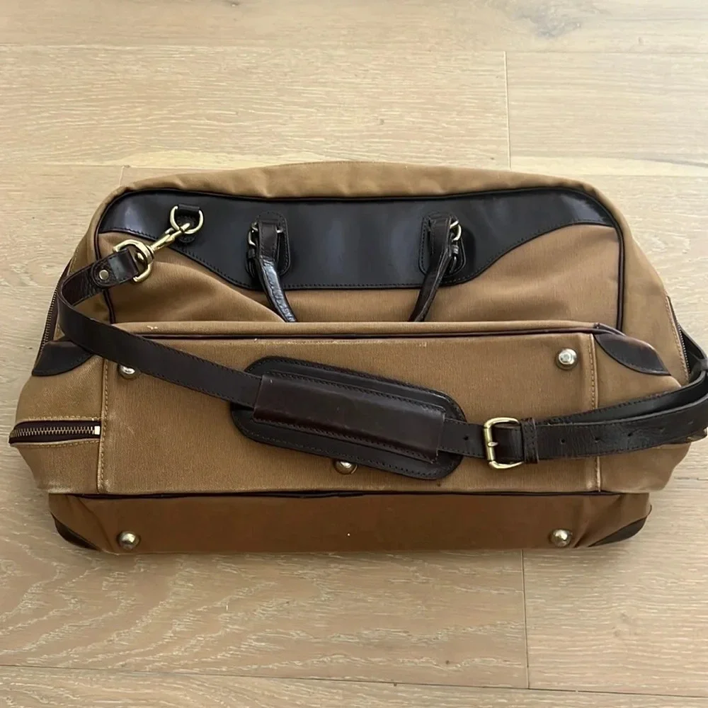 Vintage Land Rover Duffle Bag Messenger Bag  Shoulder Bag Leather Travel Case
